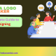 Image Alt Text: "Small business owner designing a colorful logo using Canva's logo maker tools on laptop"