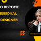 "Professional Canva designer creating social media graphics on laptop"