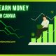 "Freelancer smiling while making money designing social media graphics in Canva"
